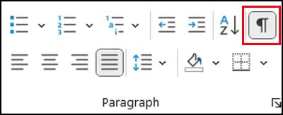 Microsoft Word Show Paragraph Markers
