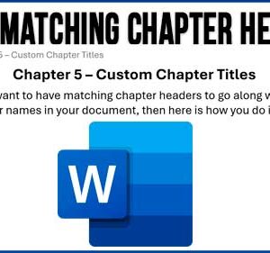 How to Add Individual Book Chapter Headers to a Word Document