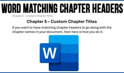 How to Add Individual Book Chapter Headers to a Word Document