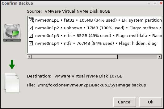 backup confirmation