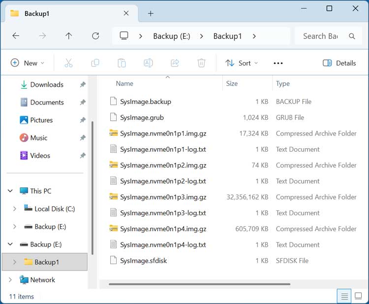 Foxclone backup files