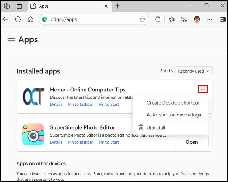 manage your Edge apps