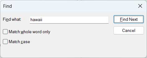 TreeSize Free Search Tree feature