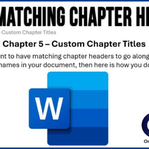 Add Book Chapter Headers to a Word Document
