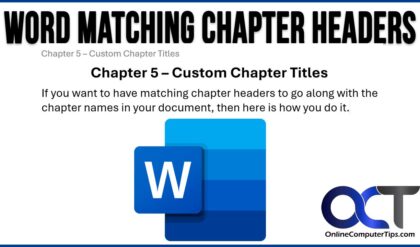 Add Book Chapter Headers to a Word Document
