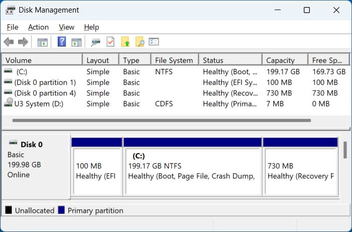 Windows Disk Management Extend Volume