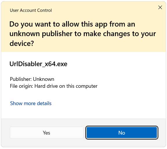 Windows UAC Prompt