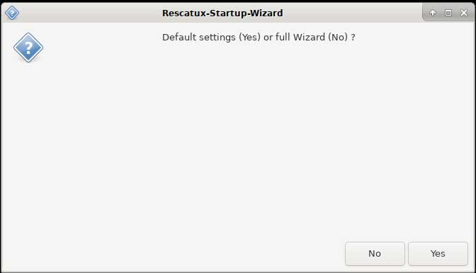 Rescatux startup wizard