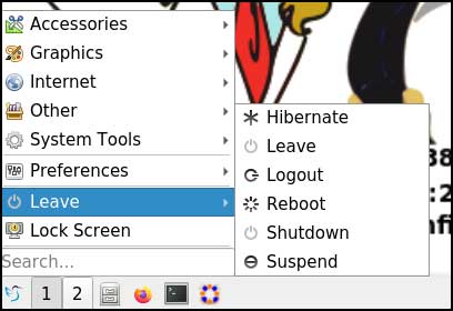 Rescatux shutdown reboot menu