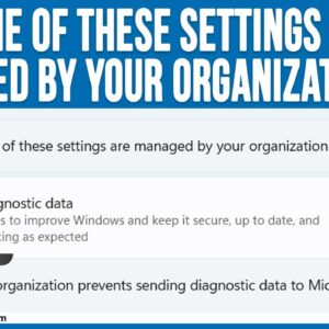 Fix the Windows Security Settings Some of These Settings Are Managed by Your Organization Message