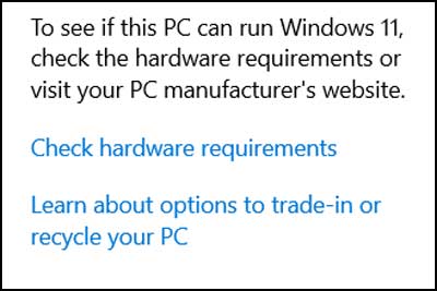 Windows 10 Windows Update ESU page