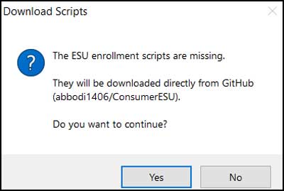 ESU Enrollment Scripts Missing GitHub