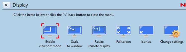 NoMachine display options