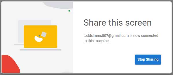 Chrome Remote Desktop Share This Screen