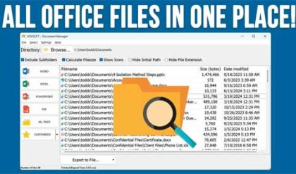 View, Open & Manage All Your Microsoft Office and PDF Files from One Location