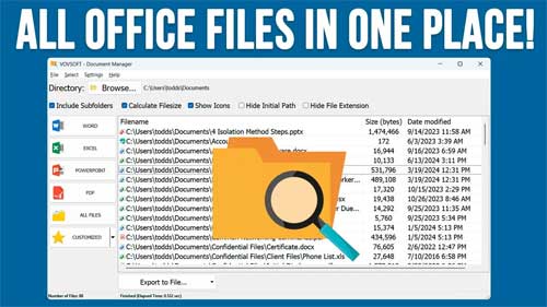 View, Open & Manage All Your Microsoft Office and PDF Files from One Location
