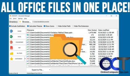 View all your Microsoft Office files in one location