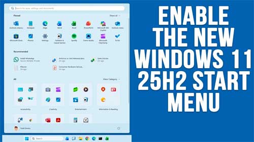 Enable the New Updated Start Menu in Windows 11 25H2