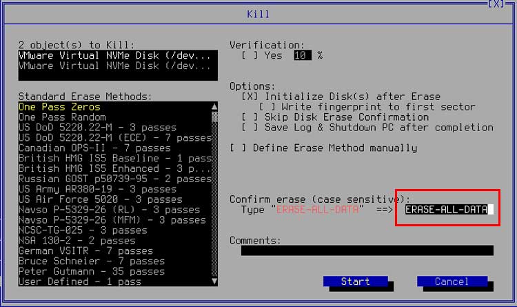 Wipe Free Space, Entire Drives & Operating System Drives