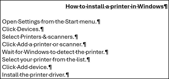 Word show/hide paragraph markers