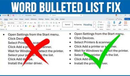 How to Stop Word from Bulleting or Numbering Only the First Line in a List