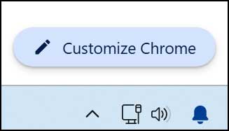 Customize Chrome button
