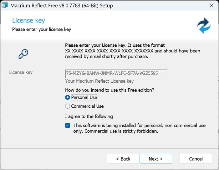 Installing Macrium Reflect Free Version