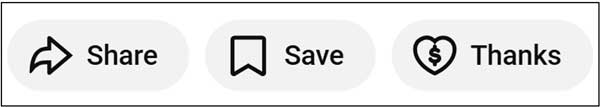 YouTube Share and Save Buttons