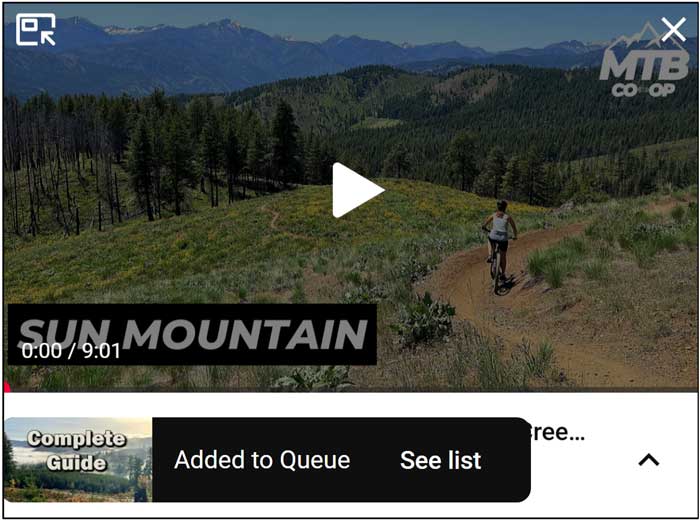 YouTube added to queue