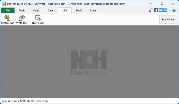 Express Burn ISO Tab