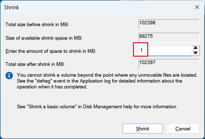 How to Fix “Not Enough Space” Error when Converting a Basic to Dynamic Disk