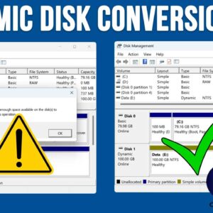 How to Fix “Not Enough Space” Error when Converting a Basic to Dynamic Disk