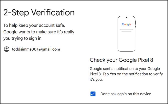 Google 2 step verification