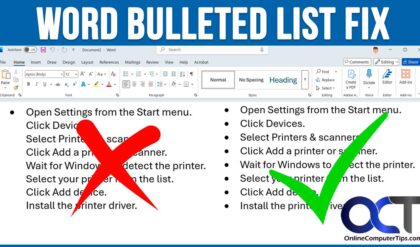 Fixe bulleted lists in Microsoft Word