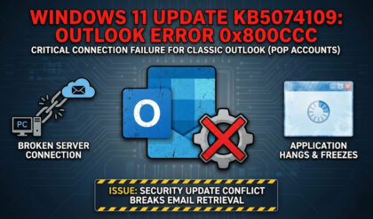 Outlook POP3 Email Issue Caused by the Windows KB5074109 Update