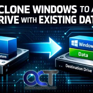 Cloning a hard drive to another drive with existing data