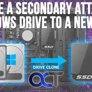 Clone a secondary drive to a new disk