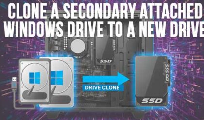 Clone an Attached Secondary Windows Drive from Another PC to a New Hard Drive