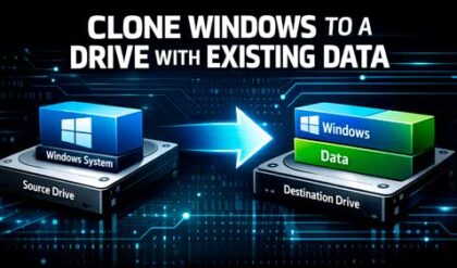 Migrate (Clone) Windows to a Drive with Existing Partitions and Preserve its Data