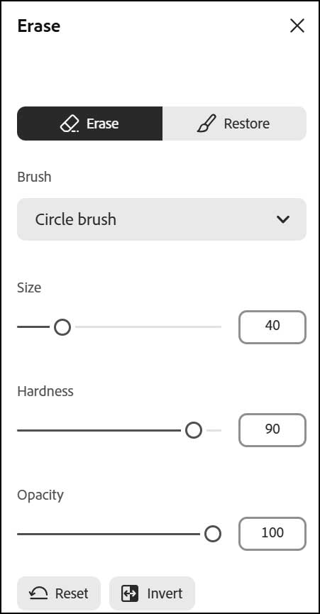 Adobe Acrobat Erase Options