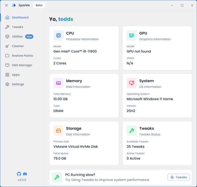 Sparkle: The Free App to Clean, Debloat, Tweak and Optimize Windows