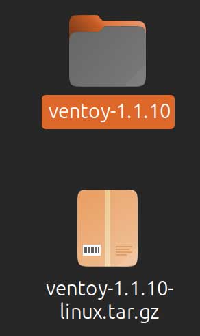 Extracted Ventoy TAR file