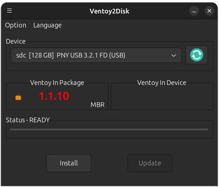 Ventoy2Disk GUI