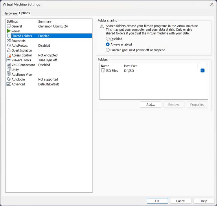 Share Files and Folders Between Your Host and Linux VMs in VMware Workstation
