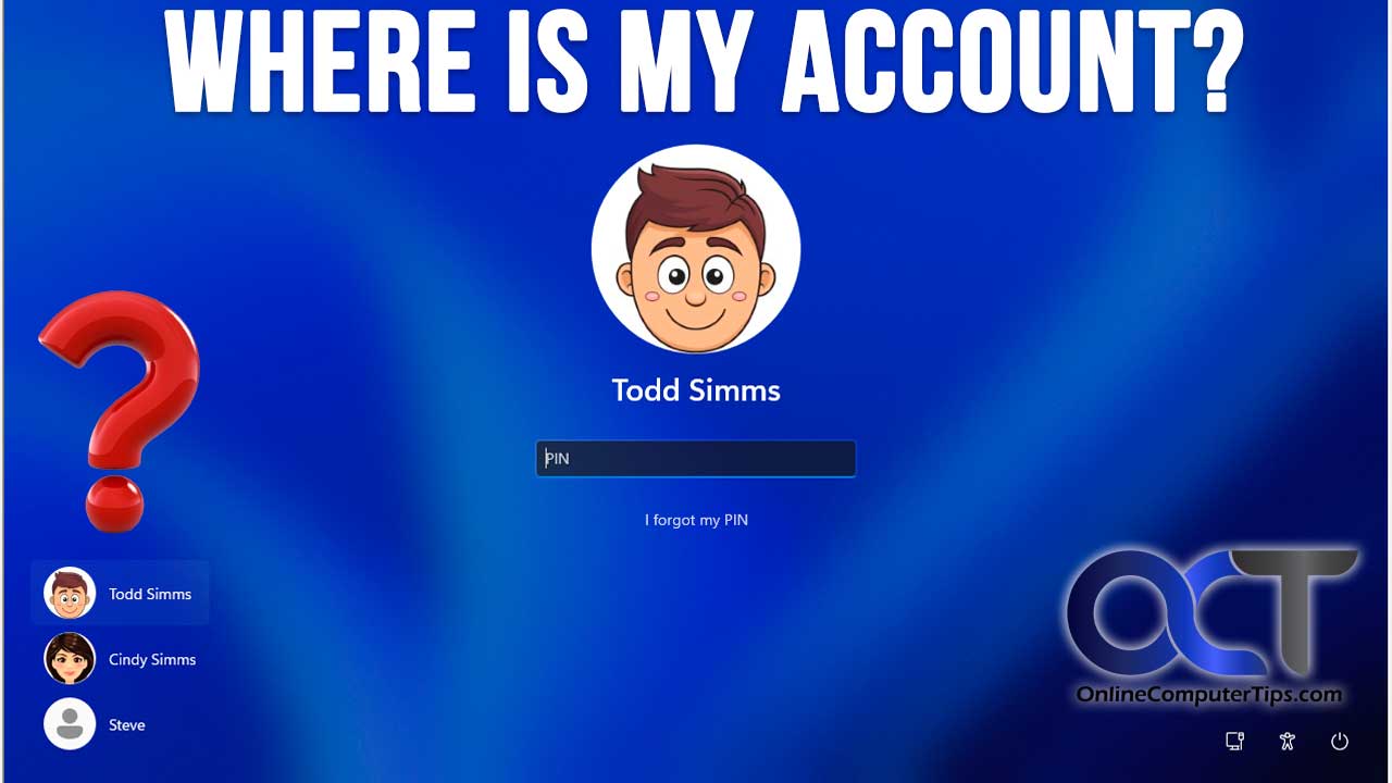 Fix the Missing User Account on the Log in Screen Issue in Windows