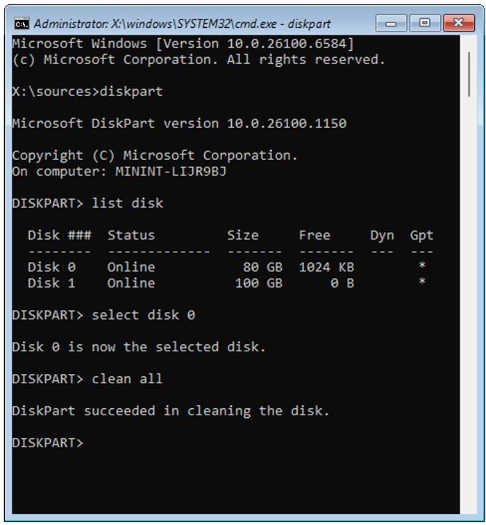 Securely Wipe a Drive Before Installing Windows – DiskPart vs. Deleting Partitions