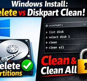 Securely Wipe a Drive Before Installing Windows – DiskPart vs. Deleting Partitions