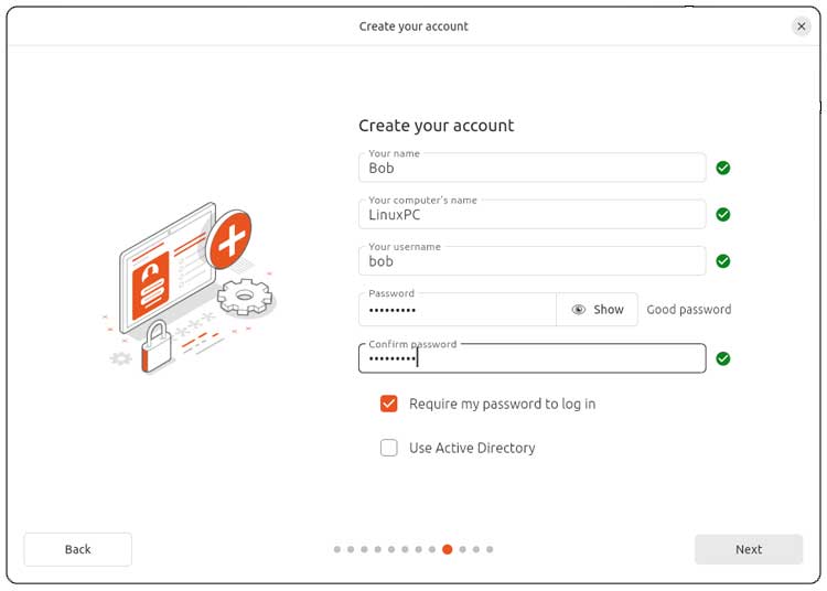Ubuntu create user account