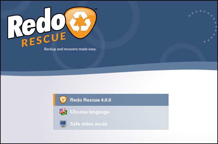 RedoRescue splash screen