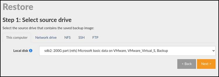 RedoRescue select source drive